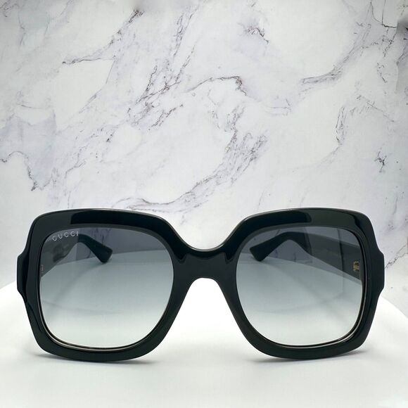 New Gucci Sunglasses Black Square Gold GG main image 14